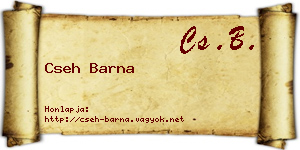 Cseh Barna névjegykártya