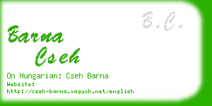 barna cseh business card